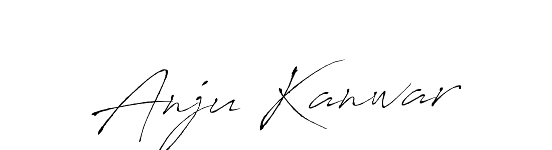 How to make Anju Kanwar name signature. Use Antro_Vectra style for creating short signs online. This is the latest handwritten sign. Anju Kanwar signature style 6 images and pictures png