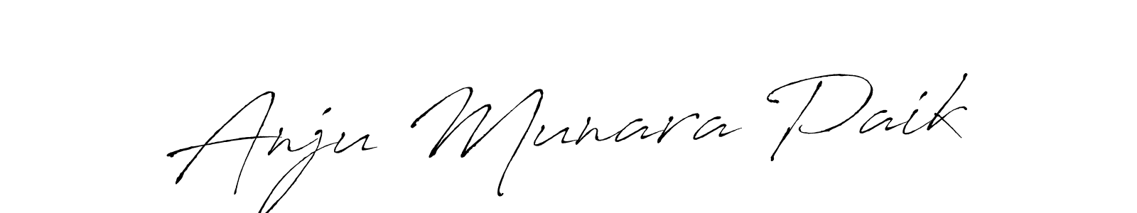 How to make Anju Munara Paik signature? Antro_Vectra is a professional autograph style. Create handwritten signature for Anju Munara Paik name. Anju Munara Paik signature style 6 images and pictures png