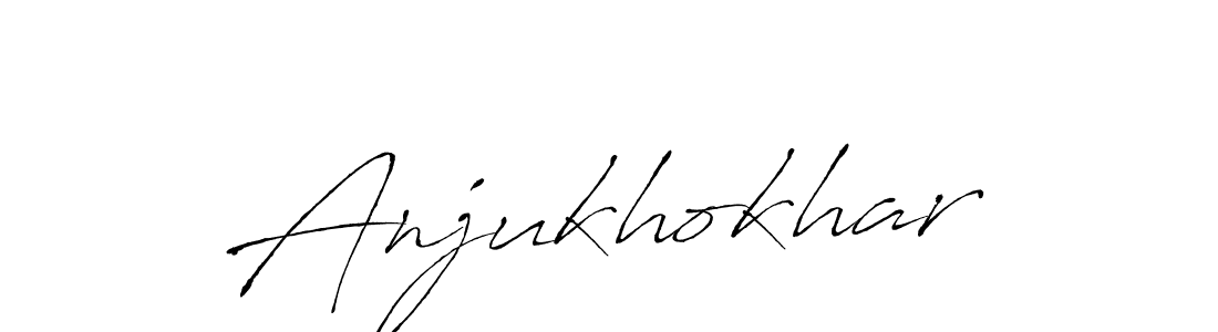 You should practise on your own different ways (Antro_Vectra) to write your name (Anjukhokhar) in signature. don't let someone else do it for you. Anjukhokhar signature style 6 images and pictures png