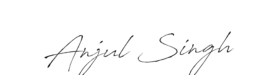 How to make Anjul Singh signature? Antro_Vectra is a professional autograph style. Create handwritten signature for Anjul Singh name. Anjul Singh signature style 6 images and pictures png