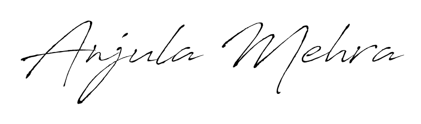 Practice writing Anjula Mehra with the flow of Antro_Vectra lettering. A fantastic source of inspiration for developing your personal signature style. Anjula Mehra signature style 6 images and pictures png
