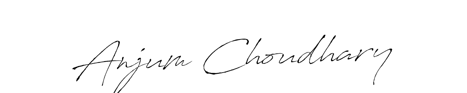 Make a beautiful signature design for name Anjum Choudhary. With this signature (Antro_Vectra) style, you can create a handwritten signature for free. Anjum Choudhary signature style 6 images and pictures png