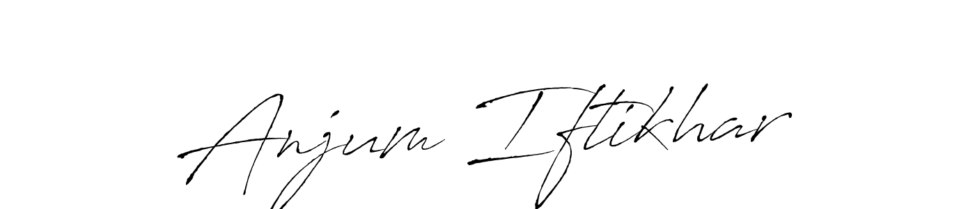 Create a beautiful signature design for name Anjum Iftikhar. With this signature (Antro_Vectra) fonts, you can make a handwritten signature for free. Anjum Iftikhar signature style 6 images and pictures png