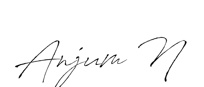 It looks lik you need a new signature style for name Anjum N. Design unique handwritten (Antro_Vectra) signature with our free signature maker in just a few clicks. Anjum N signature style 6 images and pictures png