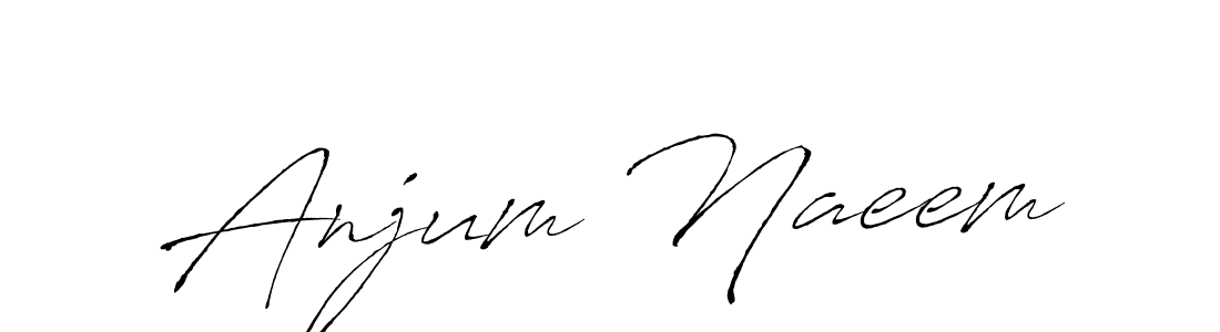 Design your own signature with our free online signature maker. With this signature software, you can create a handwritten (Antro_Vectra) signature for name Anjum Naeem. Anjum Naeem signature style 6 images and pictures png