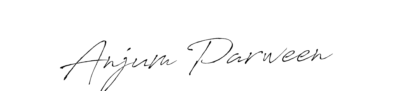 How to make Anjum Parween name signature. Use Antro_Vectra style for creating short signs online. This is the latest handwritten sign. Anjum Parween signature style 6 images and pictures png