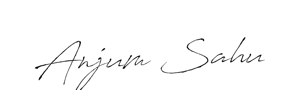 The best way (Antro_Vectra) to make a short signature is to pick only two or three words in your name. The name Anjum Sahu include a total of six letters. For converting this name. Anjum Sahu signature style 6 images and pictures png