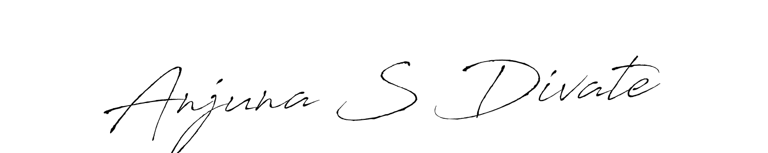 Create a beautiful signature design for name Anjuna S Divate. With this signature (Antro_Vectra) fonts, you can make a handwritten signature for free. Anjuna S Divate signature style 6 images and pictures png