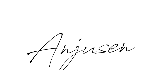 Make a beautiful signature design for name Anjusen. With this signature (Antro_Vectra) style, you can create a handwritten signature for free. Anjusen signature style 6 images and pictures png