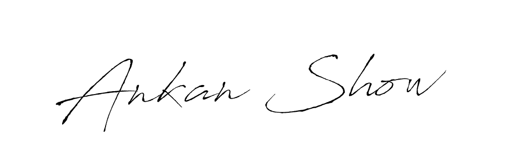 Also You can easily find your signature by using the search form. We will create Ankan Show name handwritten signature images for you free of cost using Antro_Vectra sign style. Ankan Show signature style 6 images and pictures png