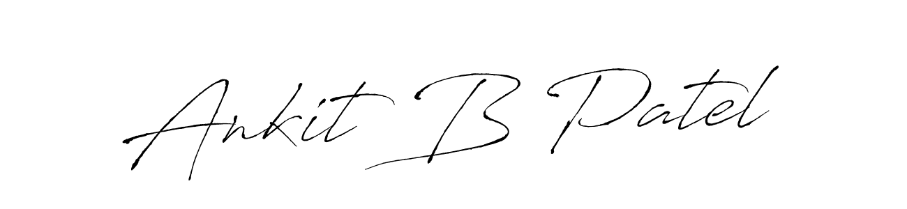 How to make Ankit B Patel name signature. Use Antro_Vectra style for creating short signs online. This is the latest handwritten sign. Ankit B Patel signature style 6 images and pictures png