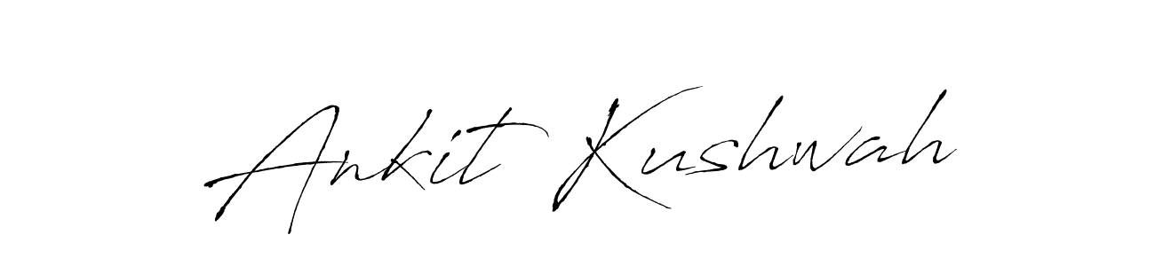 How to make Ankit Kushwah name signature. Use Antro_Vectra style for creating short signs online. This is the latest handwritten sign. Ankit Kushwah signature style 6 images and pictures png
