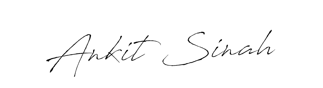 How to make Ankit Sinah name signature. Use Antro_Vectra style for creating short signs online. This is the latest handwritten sign. Ankit Sinah signature style 6 images and pictures png