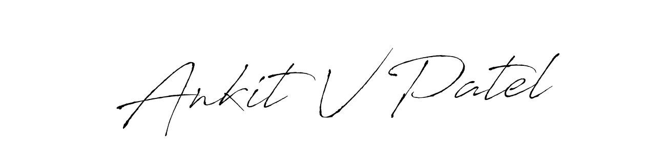 Create a beautiful signature design for name Ankit V Patel. With this signature (Antro_Vectra) fonts, you can make a handwritten signature for free. Ankit V Patel signature style 6 images and pictures png