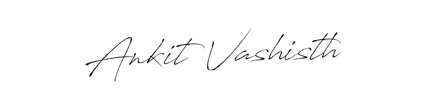How to make Ankit Vashisth name signature. Use Antro_Vectra style for creating short signs online. This is the latest handwritten sign. Ankit Vashisth signature style 6 images and pictures png