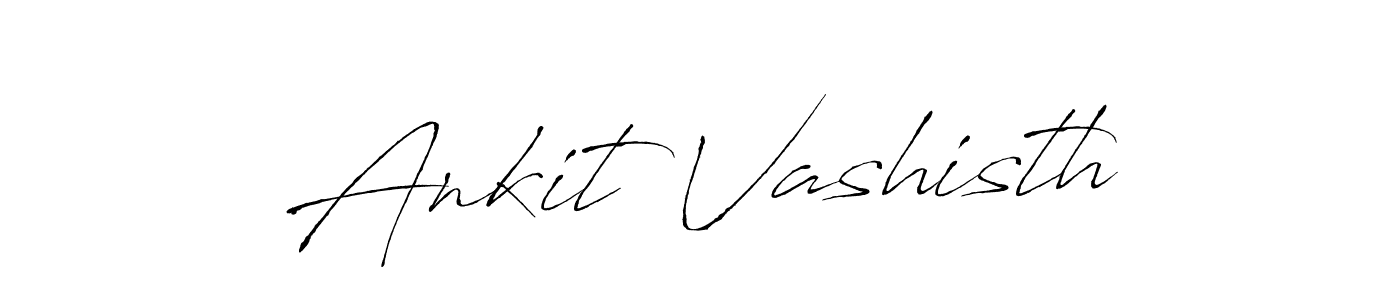 How to make Ankit Vashisth name signature. Use Antro_Vectra style for creating short signs online. This is the latest handwritten sign. Ankit Vashisth signature style 6 images and pictures png