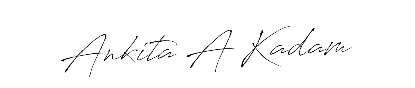 Also we have Ankita A Kadam name is the best signature style. Create professional handwritten signature collection using Antro_Vectra autograph style. Ankita A Kadam signature style 6 images and pictures png