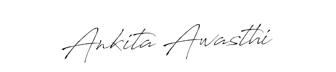 Create a beautiful signature design for name Ankita Awasthi. With this signature (Antro_Vectra) fonts, you can make a handwritten signature for free. Ankita Awasthi signature style 6 images and pictures png