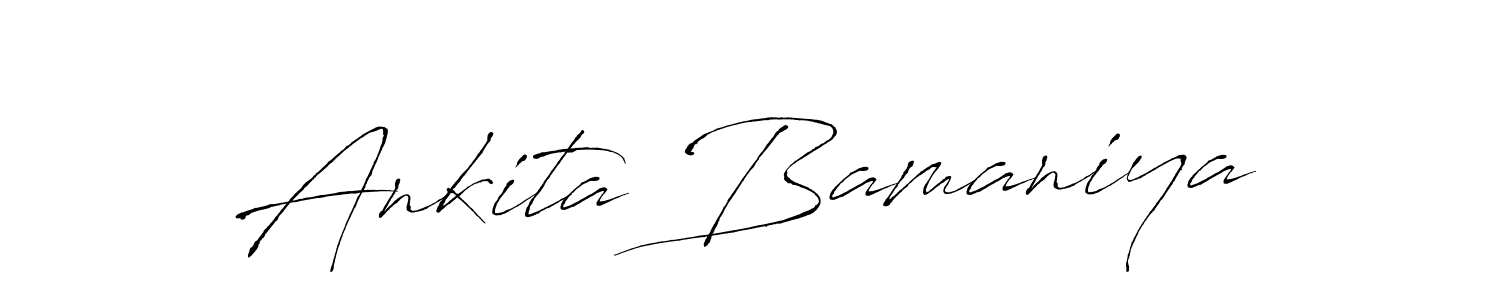 Ankita Bamaniya stylish signature style. Best Handwritten Sign (Antro_Vectra) for my name. Handwritten Signature Collection Ideas for my name Ankita Bamaniya. Ankita Bamaniya signature style 6 images and pictures png