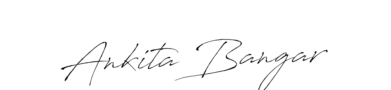 How to make Ankita Bangar name signature. Use Antro_Vectra style for creating short signs online. This is the latest handwritten sign. Ankita Bangar signature style 6 images and pictures png