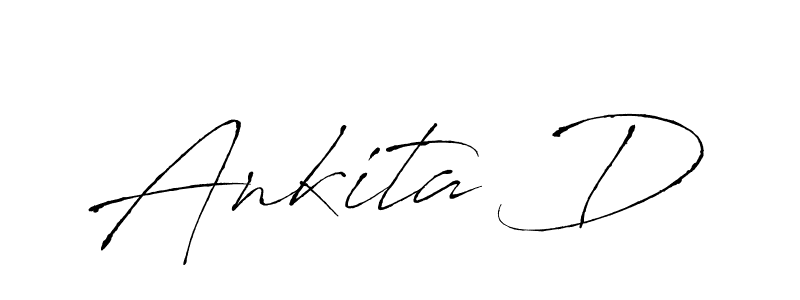 How to make Ankita D name signature. Use Antro_Vectra style for creating short signs online. This is the latest handwritten sign. Ankita D signature style 6 images and pictures png