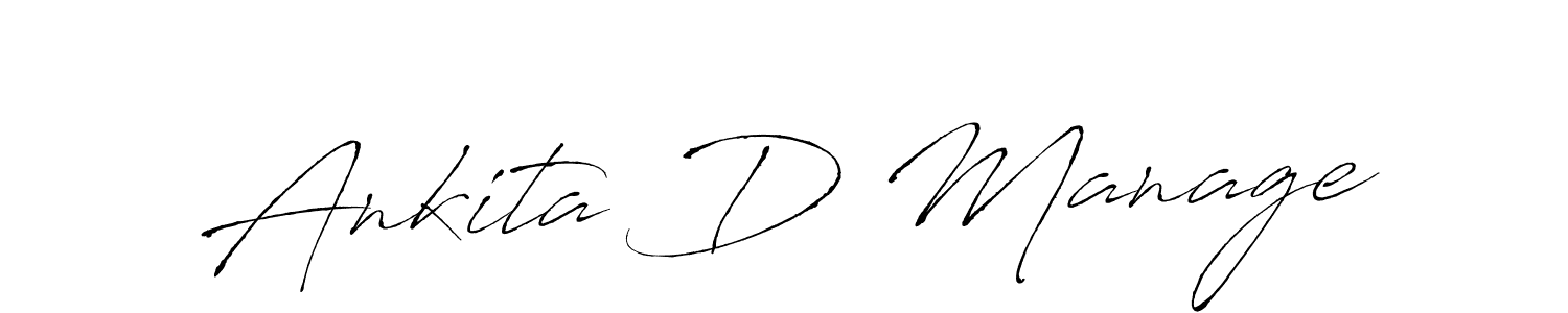 Make a beautiful signature design for name Ankita D Manage. Use this online signature maker to create a handwritten signature for free. Ankita D Manage signature style 6 images and pictures png