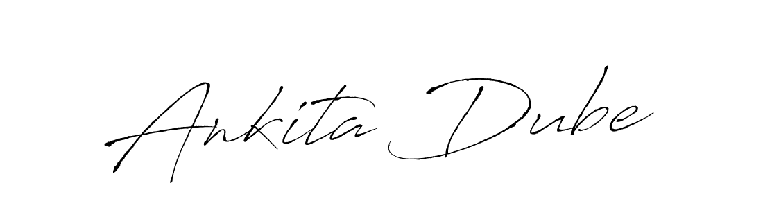 Ankita Dube stylish signature style. Best Handwritten Sign (Antro_Vectra) for my name. Handwritten Signature Collection Ideas for my name Ankita Dube. Ankita Dube signature style 6 images and pictures png