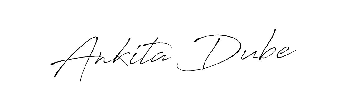 Ankita Dube stylish signature style. Best Handwritten Sign (Antro_Vectra) for my name. Handwritten Signature Collection Ideas for my name Ankita Dube. Ankita Dube signature style 6 images and pictures png