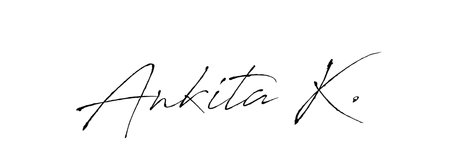 Also we have Ankita K. name is the best signature style. Create professional handwritten signature collection using Antro_Vectra autograph style. Ankita K. signature style 6 images and pictures png