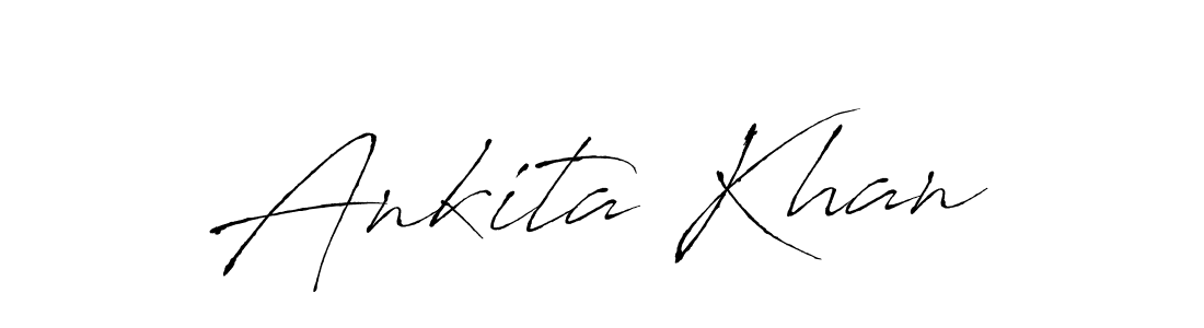 Make a beautiful signature design for name Ankita Khan. With this signature (Antro_Vectra) style, you can create a handwritten signature for free. Ankita Khan signature style 6 images and pictures png