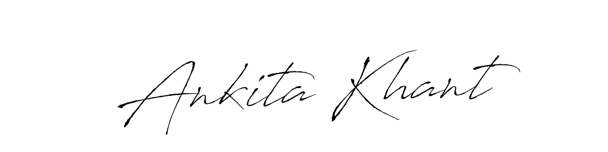 How to make Ankita Khant name signature. Use Antro_Vectra style for creating short signs online. This is the latest handwritten sign. Ankita Khant signature style 6 images and pictures png