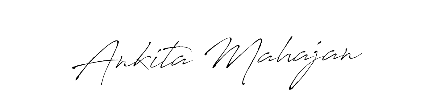 How to make Ankita Mahajan name signature. Use Antro_Vectra style for creating short signs online. This is the latest handwritten sign. Ankita Mahajan signature style 6 images and pictures png