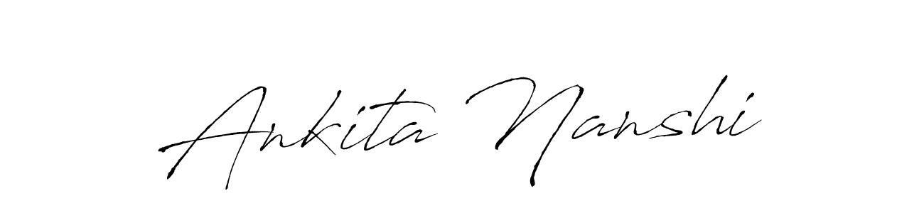 This is the best signature style for the Ankita Nanshi name. Also you like these signature font (Antro_Vectra). Mix name signature. Ankita Nanshi signature style 6 images and pictures png