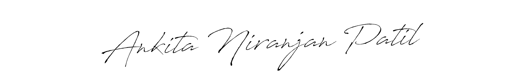 How to make Ankita Niranjan Patil name signature. Use Antro_Vectra style for creating short signs online. This is the latest handwritten sign. Ankita Niranjan Patil signature style 6 images and pictures png