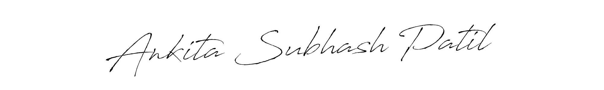 How to make Ankita Subhash Patil name signature. Use Antro_Vectra style for creating short signs online. This is the latest handwritten sign. Ankita Subhash Patil signature style 6 images and pictures png