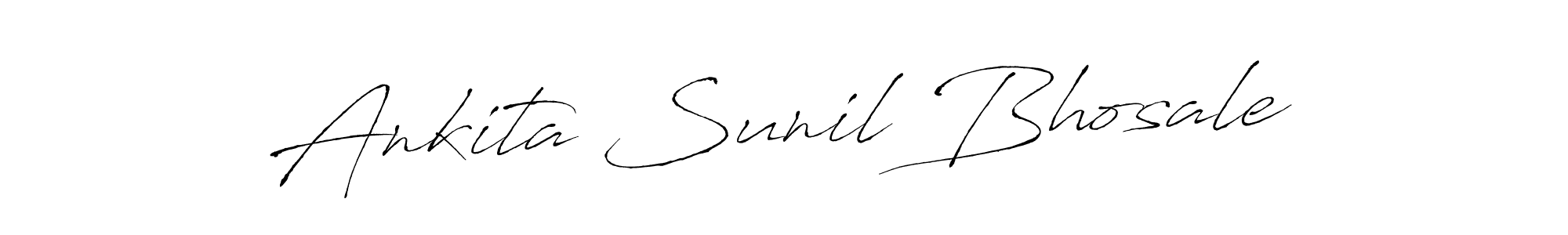 Antro_Vectra is a professional signature style that is perfect for those who want to add a touch of class to their signature. It is also a great choice for those who want to make their signature more unique. Get Ankita Sunil Bhosale name to fancy signature for free. Ankita Sunil Bhosale signature style 6 images and pictures png