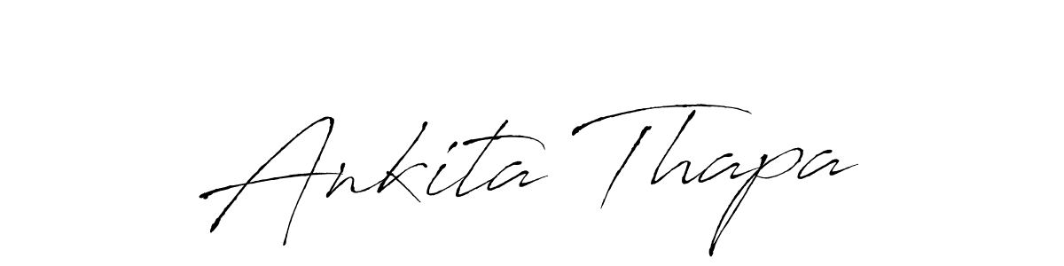 How to make Ankita Thapa name signature. Use Antro_Vectra style for creating short signs online. This is the latest handwritten sign. Ankita Thapa signature style 6 images and pictures png