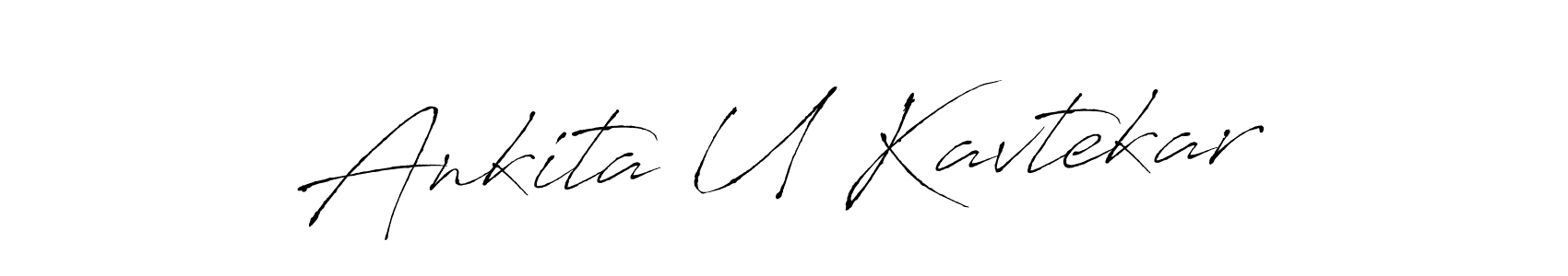 Use a signature maker to create a handwritten signature online. With this signature software, you can design (Antro_Vectra) your own signature for name Ankita U Kavtekar. Ankita U Kavtekar signature style 6 images and pictures png