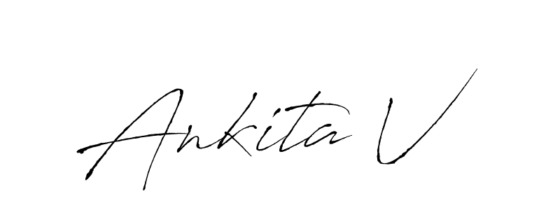 You should practise on your own different ways (Antro_Vectra) to write your name (Ankita V) in signature. don't let someone else do it for you. Ankita V signature style 6 images and pictures png