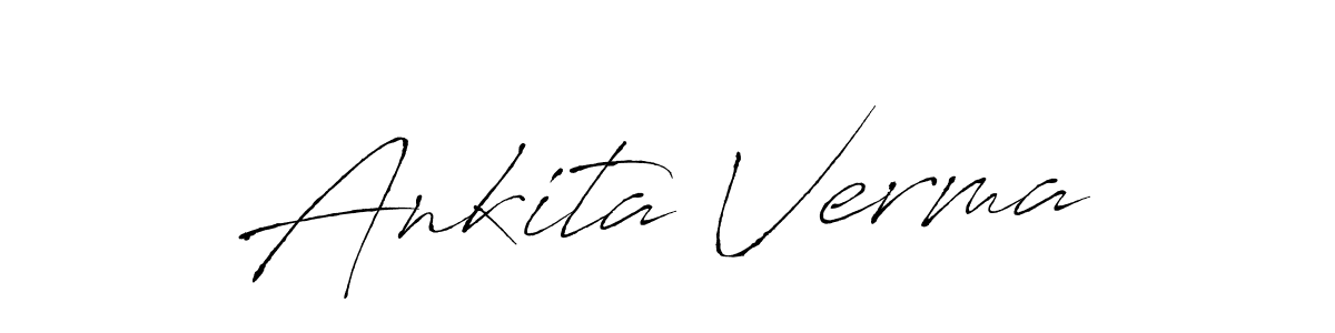 How to make Ankita Verma name signature. Use Antro_Vectra style for creating short signs online. This is the latest handwritten sign. Ankita Verma signature style 6 images and pictures png