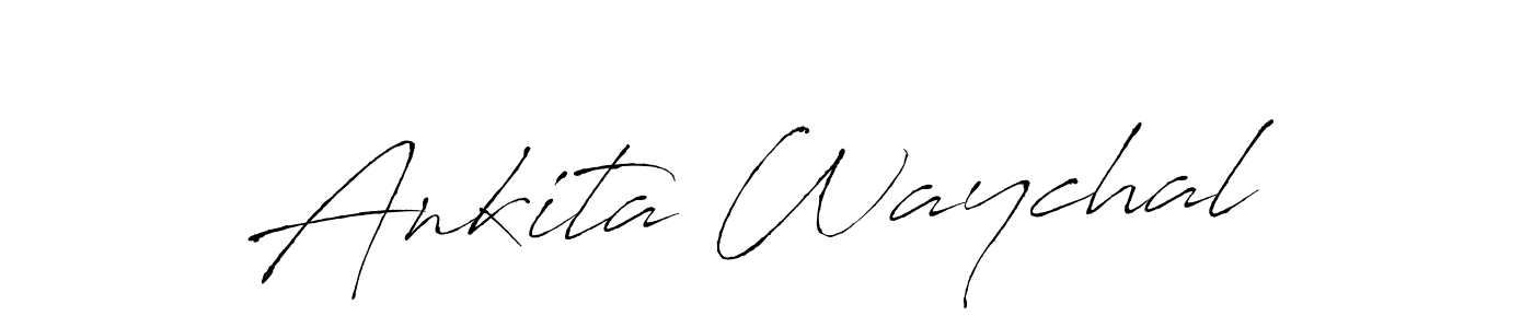 How to make Ankita Waychal name signature. Use Antro_Vectra style for creating short signs online. This is the latest handwritten sign. Ankita Waychal signature style 6 images and pictures png