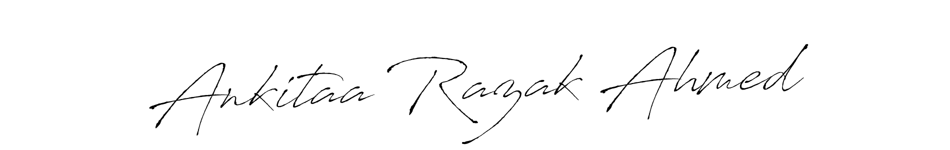 Also You can easily find your signature by using the search form. We will create Ankitaa Razak Ahmed name handwritten signature images for you free of cost using Antro_Vectra sign style. Ankitaa Razak Ahmed signature style 6 images and pictures png