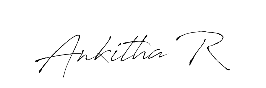 The best way (Antro_Vectra) to make a short signature is to pick only two or three words in your name. The name Ankitha R include a total of six letters. For converting this name. Ankitha R signature style 6 images and pictures png