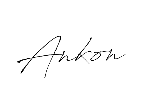 Make a beautiful signature design for name Ankon. With this signature (Antro_Vectra) style, you can create a handwritten signature for free. Ankon signature style 6 images and pictures png