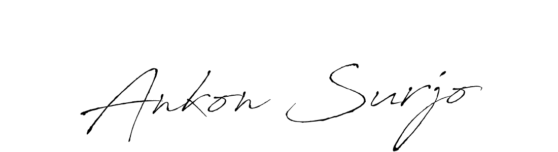 How to make Ankon Surjo name signature. Use Antro_Vectra style for creating short signs online. This is the latest handwritten sign. Ankon Surjo signature style 6 images and pictures png