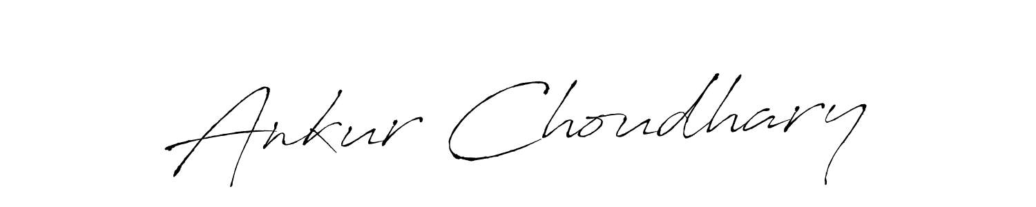 How to make Ankur Choudhary name signature. Use Antro_Vectra style for creating short signs online. This is the latest handwritten sign. Ankur Choudhary signature style 6 images and pictures png