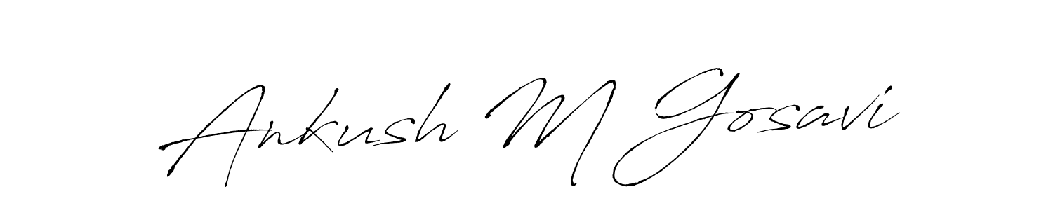 Make a short Ankush M Gosavi signature style. Manage your documents anywhere anytime using Antro_Vectra. Create and add eSignatures, submit forms, share and send files easily. Ankush M Gosavi signature style 6 images and pictures png
