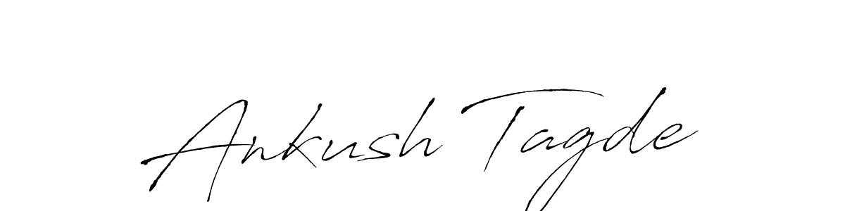 How to make Ankush Tagde name signature. Use Antro_Vectra style for creating short signs online. This is the latest handwritten sign. Ankush Tagde signature style 6 images and pictures png