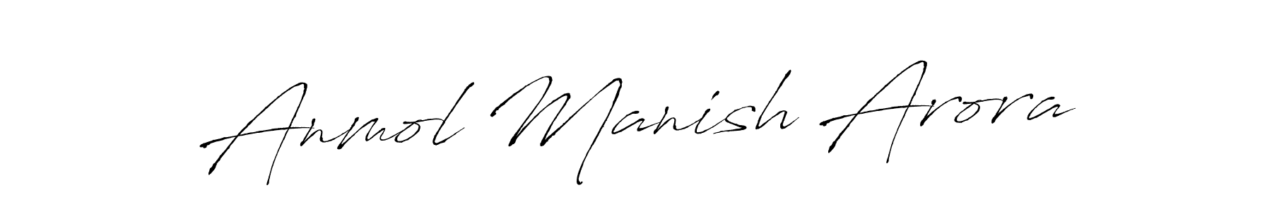 Create a beautiful signature design for name Anmol Manish Arora. With this signature (Antro_Vectra) fonts, you can make a handwritten signature for free. Anmol Manish Arora signature style 6 images and pictures png