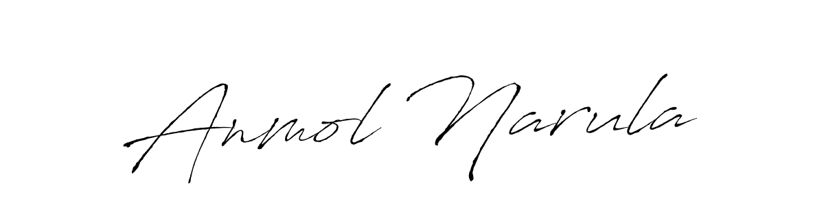 Create a beautiful signature design for name Anmol Narula. With this signature (Antro_Vectra) fonts, you can make a handwritten signature for free. Anmol Narula signature style 6 images and pictures png